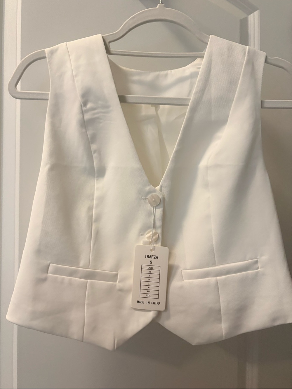 White Tailored Vest